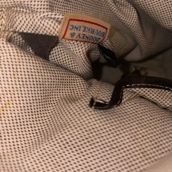 Dooney & Bourke DB Monogram Mini Backpack Brown Leather Trim Small Bag - Picture 11 of 11